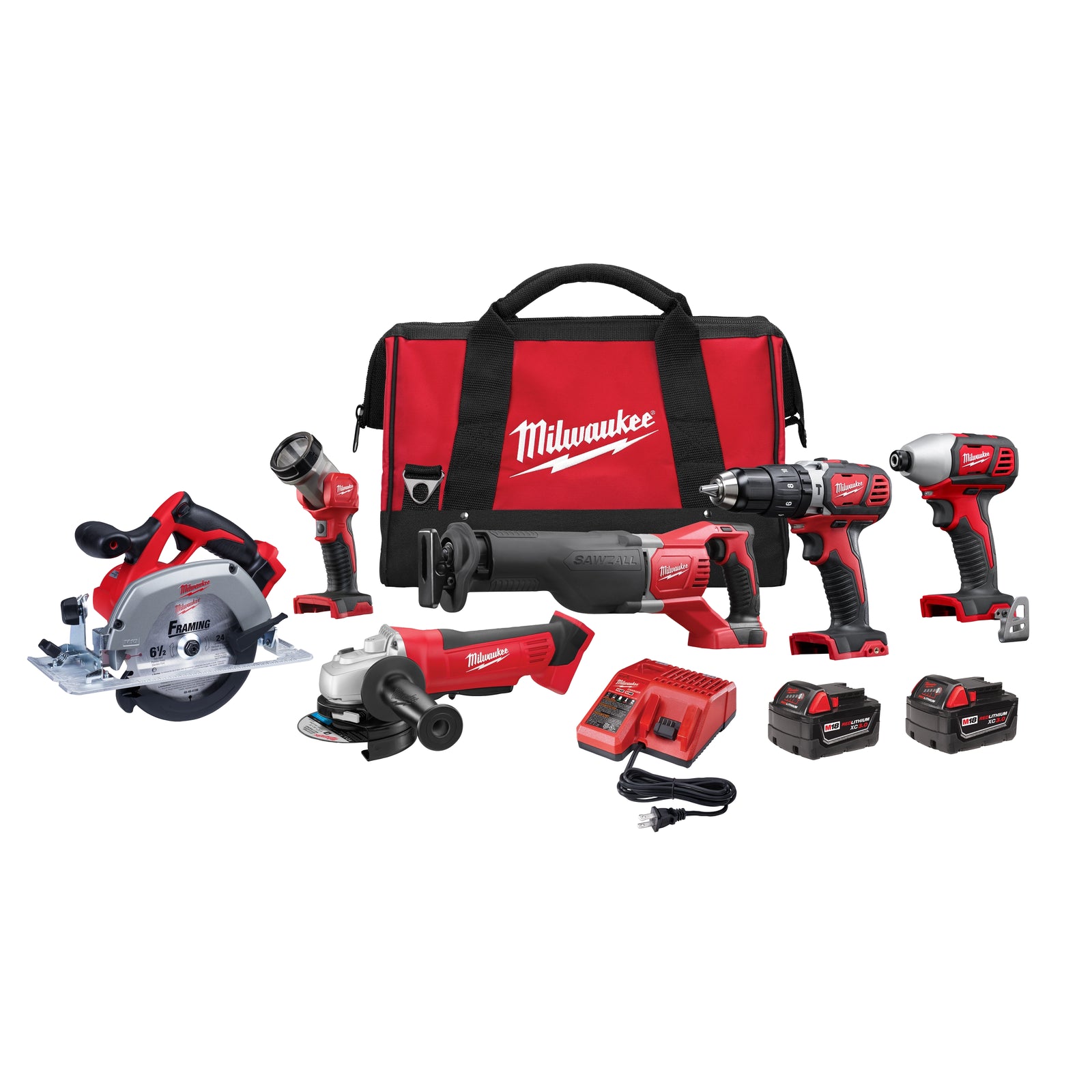 Milwaukee 2696-26 M18 6-Tool Cordless Combo Kit