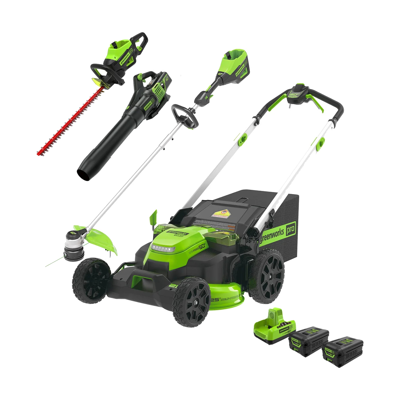 Greenworks 60V 25-in. Mower 4-Tool Combo Kit