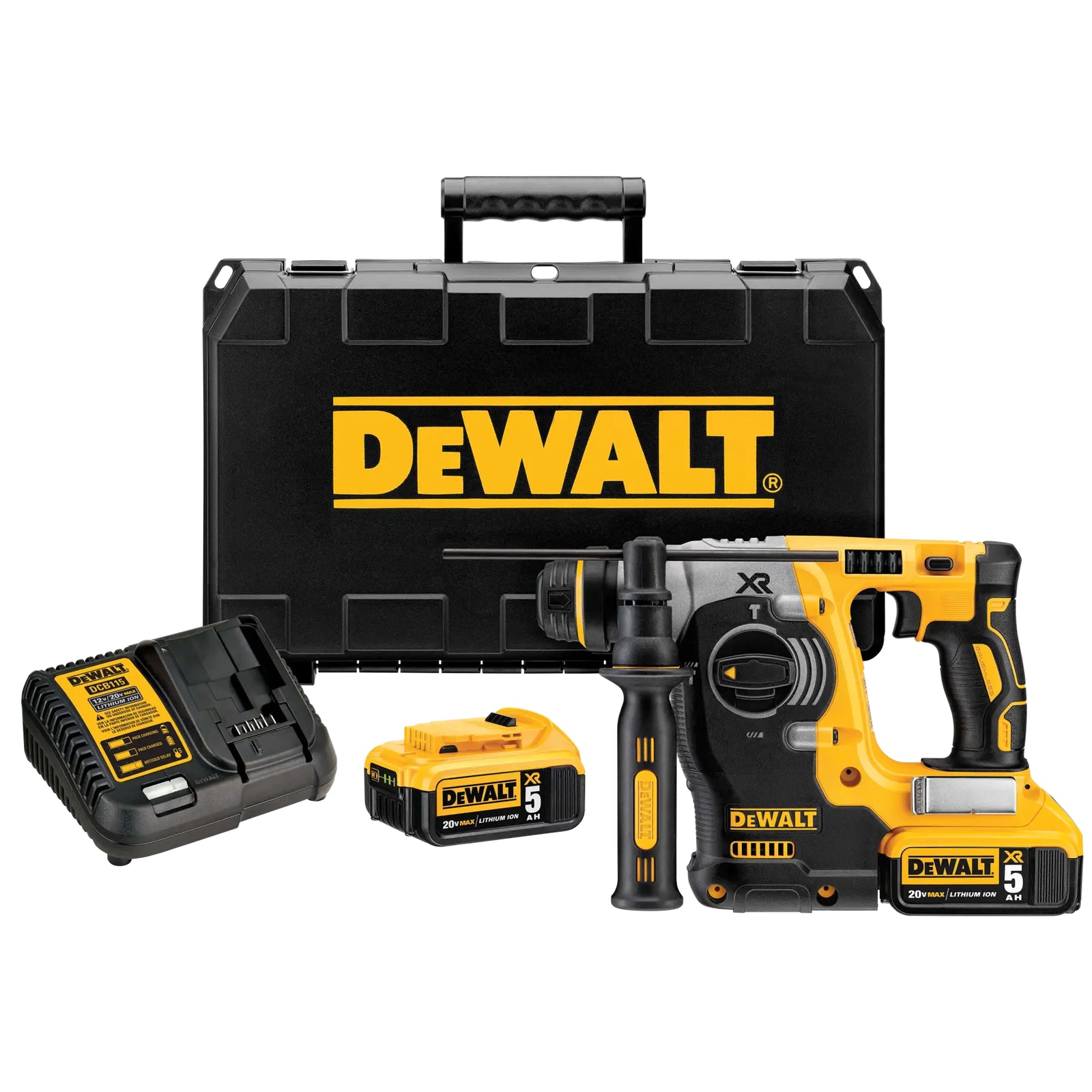 DeWalt DCH273P2 20V MAX XR Brushless 1" L-Shape SDS Plus Rotary Hammer Kit