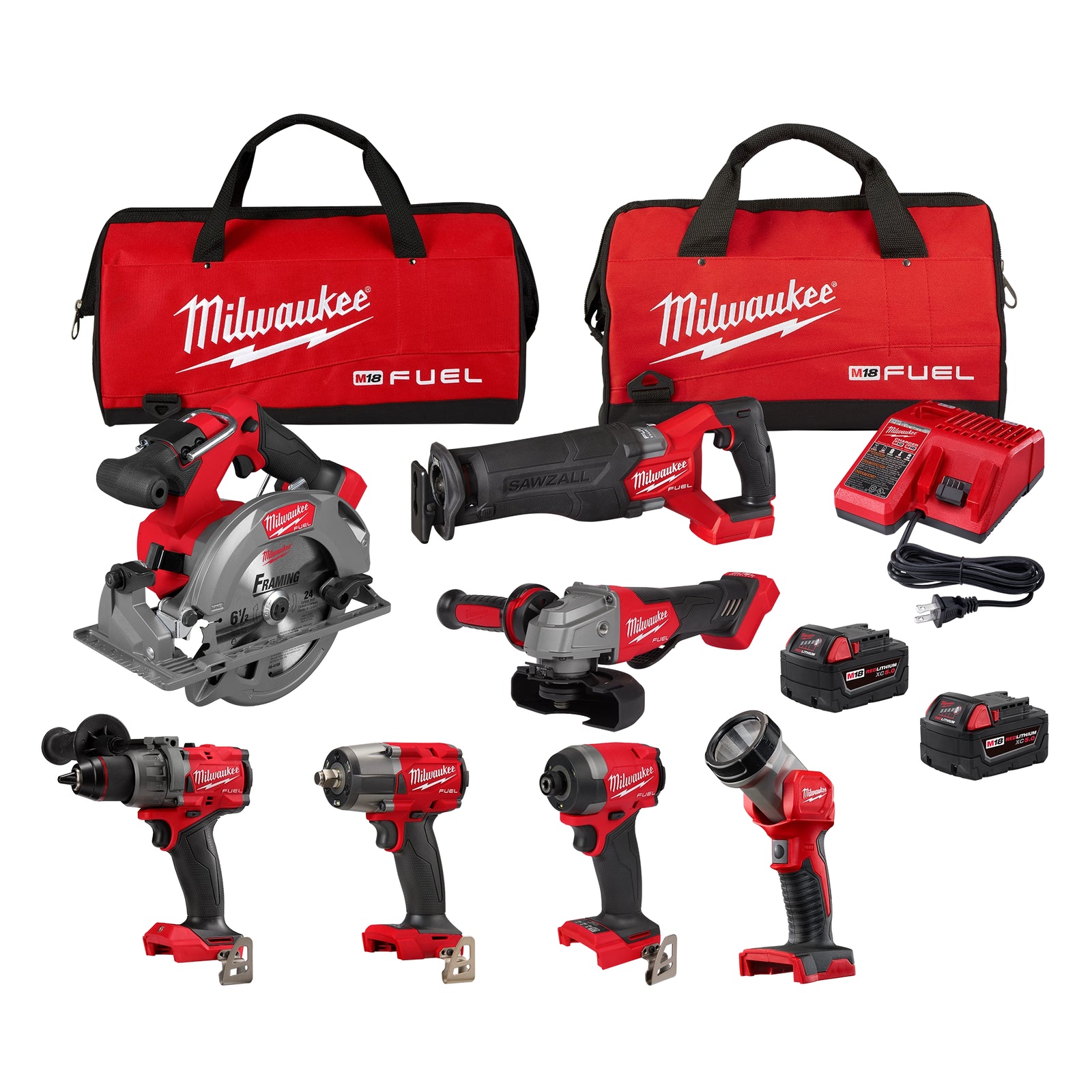 Milwaukee 3697-27 M18 FUEL 7-Tool Cordless Combo Kit