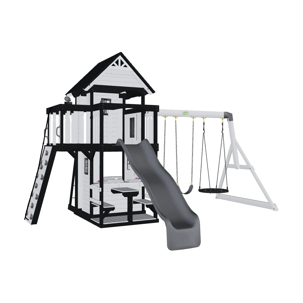 Backyard Discovery Canyon Creek Swing Set — White